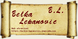 Belka Lepanović vizit kartica